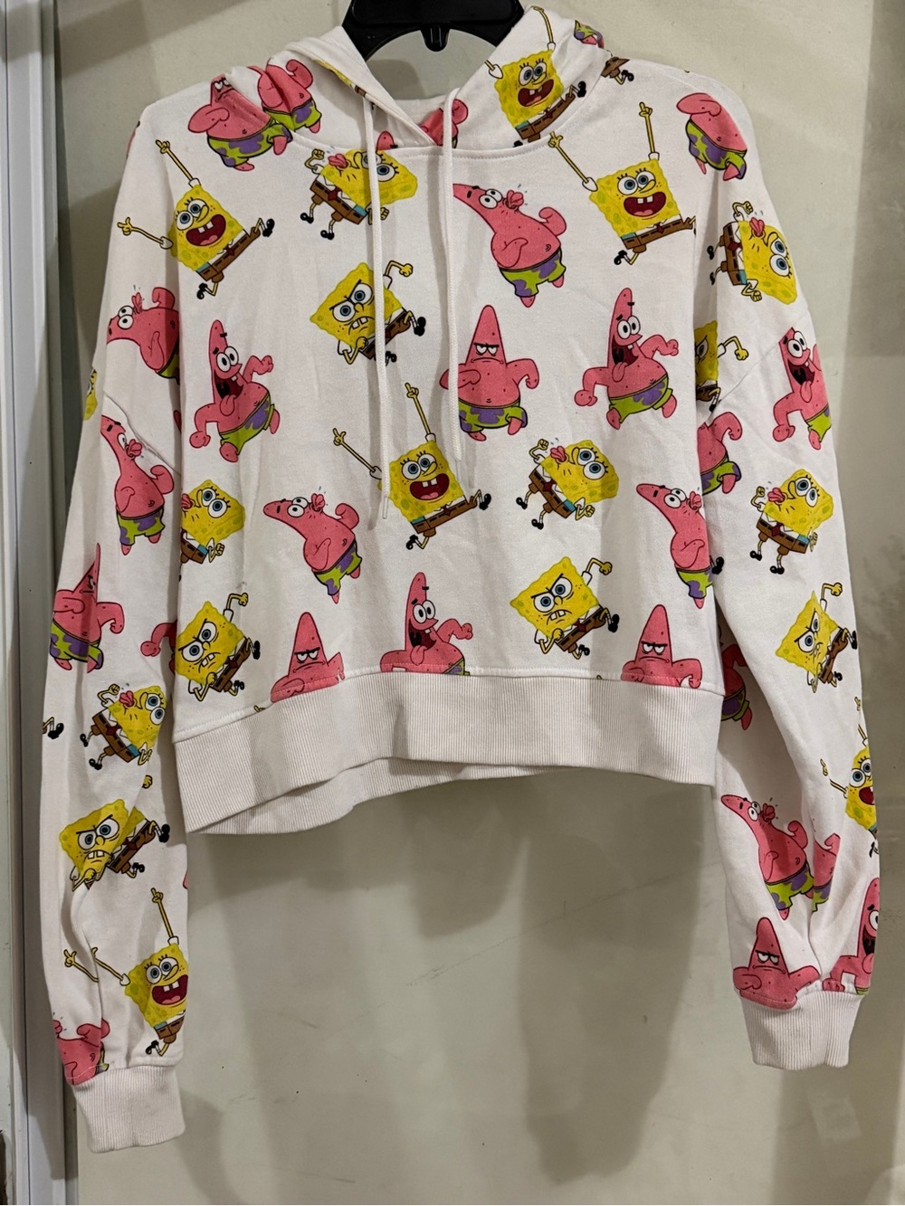 Nickelodeon White Hoodie with Yellow Graphic Detail